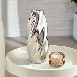 Vase Sky argent H28,5cm - Atmosphera