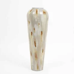 Vase Titiana blanc métal 71x23x23cm