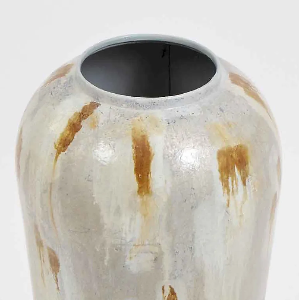 Vase Titiana blanc métal 71x23x23cm