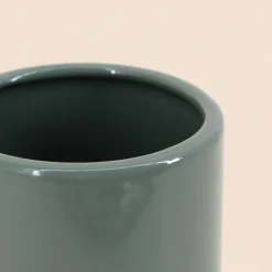 Vase tube en céramique bicolore 25cm