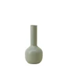 Vase tube en métal vert 23cm, Cléo