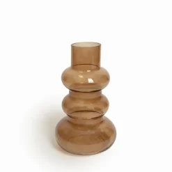 Vase verre Elixir coloris marron camel Ø18 x H.29,5cm JBY creation