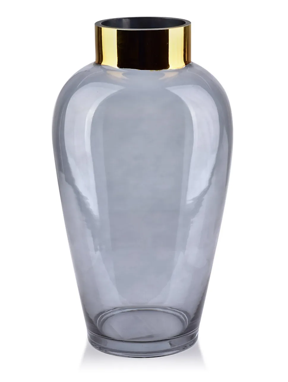 Vase Verre MONDEX SERENITE 17x17x33cm Gris fumé 1 pièce