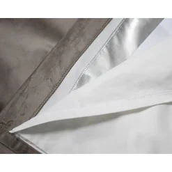 Venise - Rideau phonique Velours Galon fronceur Gris MC740 130 x 260 (LxH)