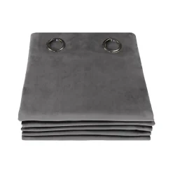 Venise - Rideau phonique Velours Oeillets Gris MC09 130 x 260 (LxH)