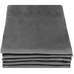 Venise - Rideau phonique Velours Galon fronceur Gris MC09 130 x 260 (LxH)