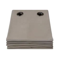 Venise - Rideau phonique Velours Oeillets Gris MC740 130 x 260 (LxH)