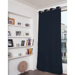 Venise - Rideau phonique Velours Oeillets Bleu MC412 130 x 260 (LxH)