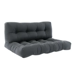 Vicco Ensemble de coussins de palette Anthracite 120x80cm 2 parties