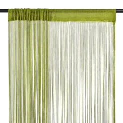 vidaXL Rideau en fils 2 pcs 100 x 250 cm Vert