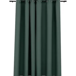 vidaXL Rideau occultant Aspect de lin avec œillets Vert 290x245 cm