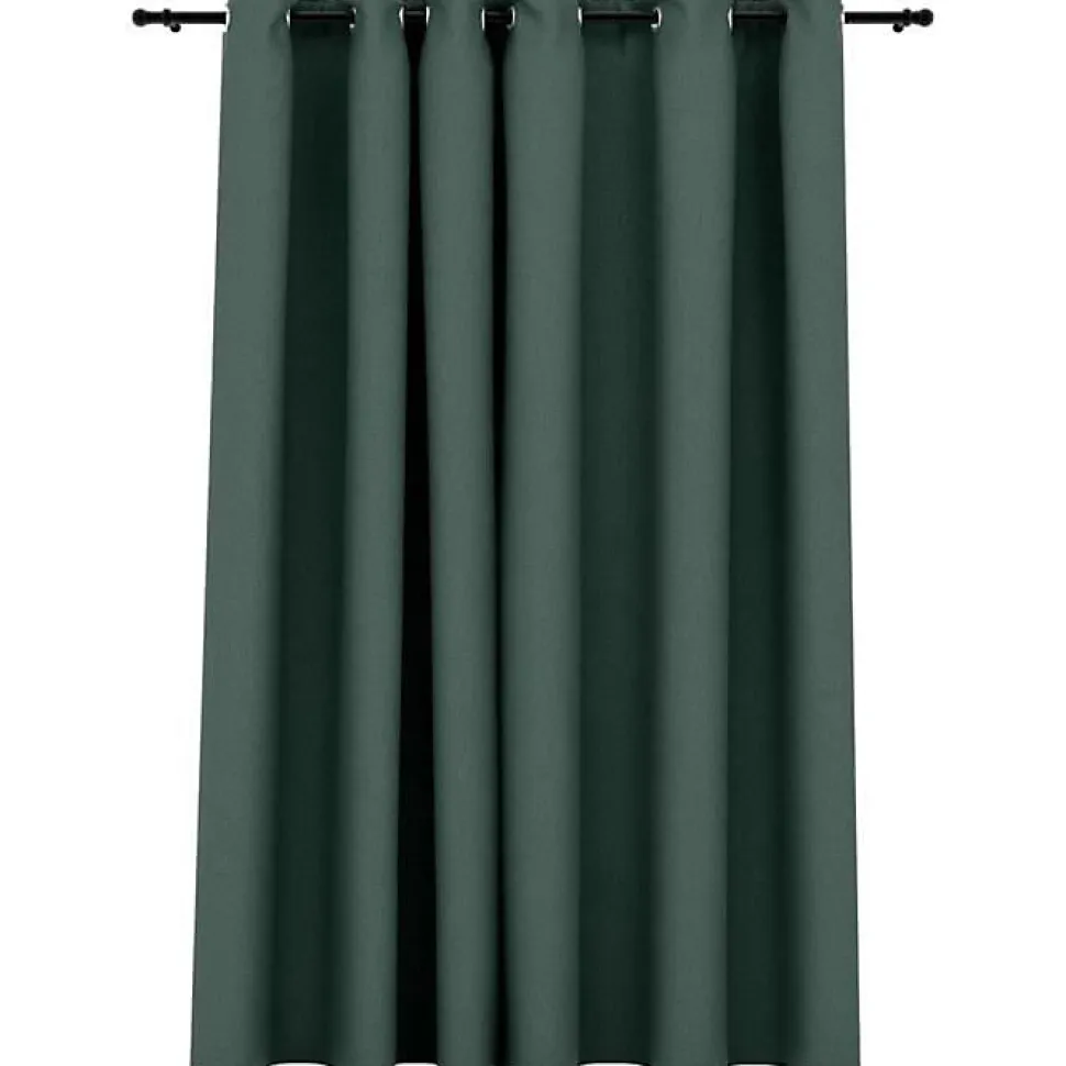 vidaXL Rideau occultant Aspect de lin avec œillets Vert 290x245 cm
