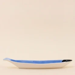 Vide poche en céramique poisson bleu 30cm