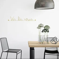 Vis tes rêves - Sculpture fil de fer 50-60 cm - Bijoux de mur