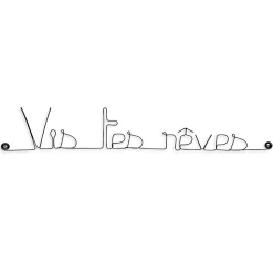 Vis tes rêves - Sculpture fil de fer 50-60 cm - Bijoux de mur