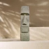 Visage moaï allongé en pierre 60 cm