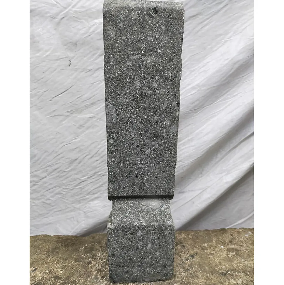 Visage moaï allongé en pierre 60 cm