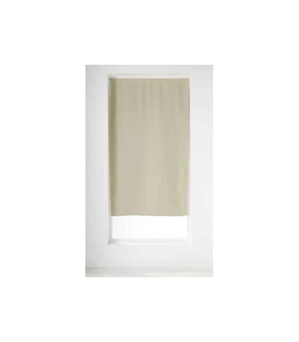 Vitrage occultant uni écru - 60x120cm - Ecru