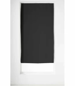 Vitrage occultant uni noir - 60x120cm - Noir