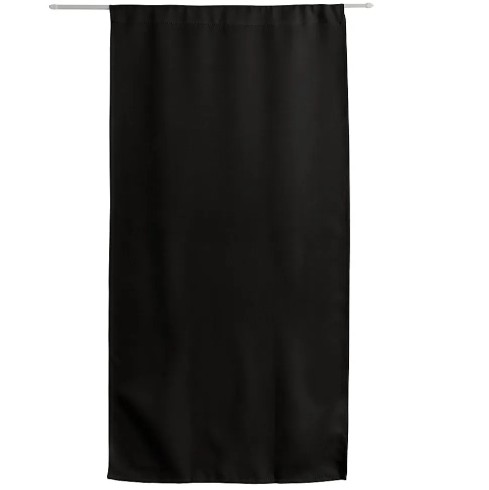 Vitrage occultant uni noir - 90x210cm - Noir