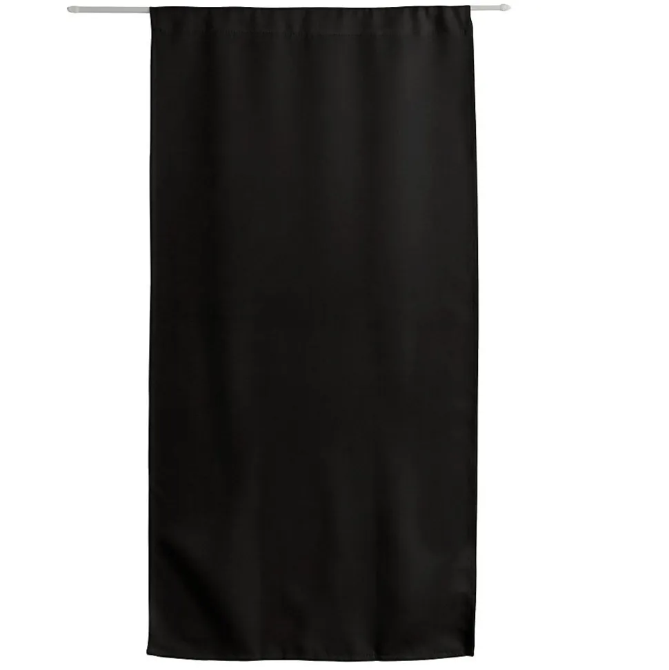 Vitrage occultant uni noir - 90x210cm - Noir