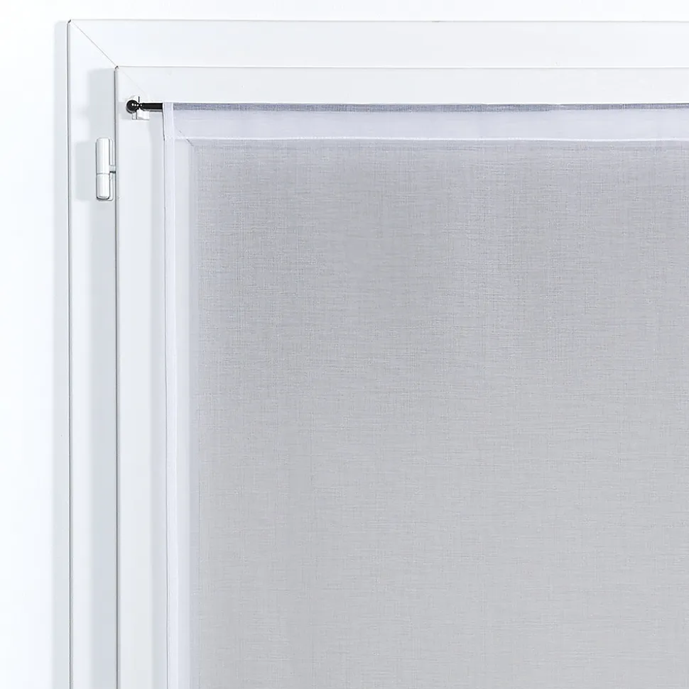 Vitrage tamisant Charlotte coloris gris H.160 x l.60cm