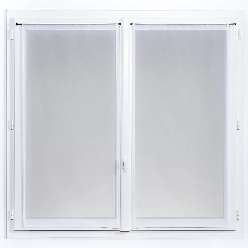Vitrage tamisant Charlotte coloris blanc H.120 x l.60cm