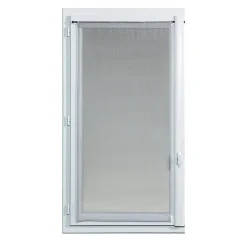 Vitrage tamisant Charlotte coloris gris H.160 x l.90cm
