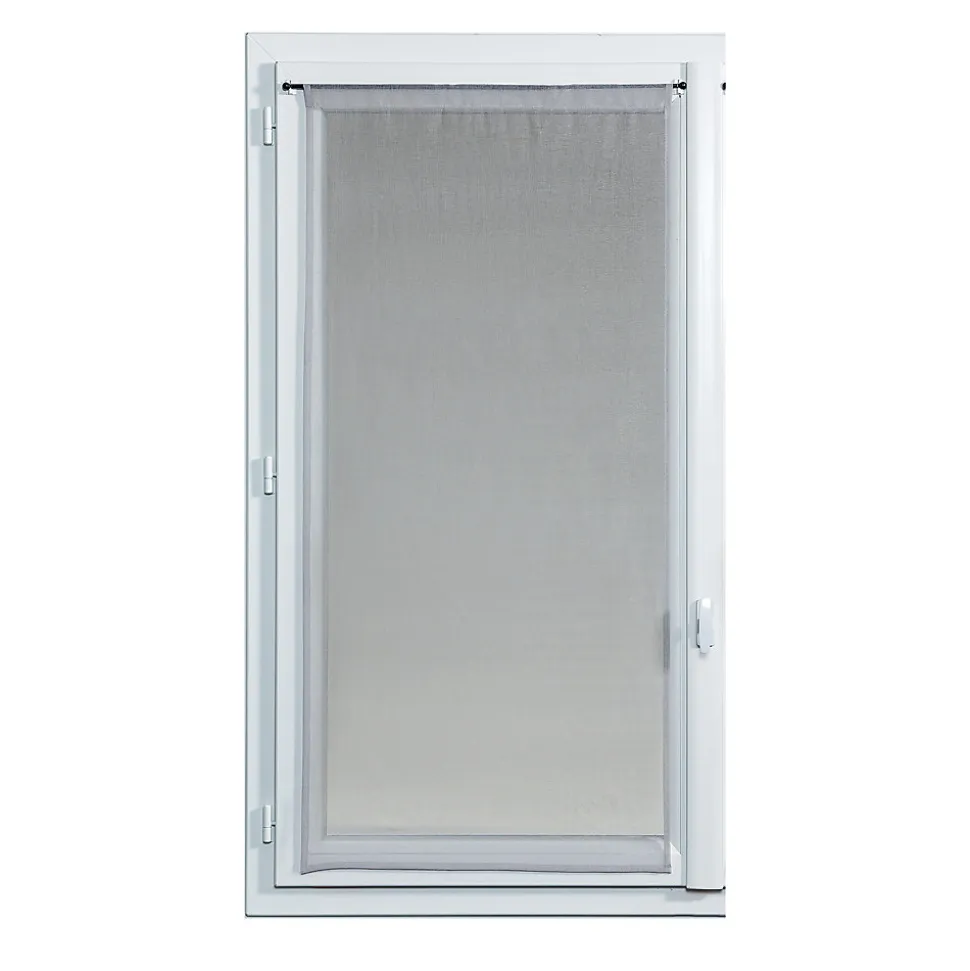 Vitrage tamisant Charlotte coloris gris H.160 x l.90cm