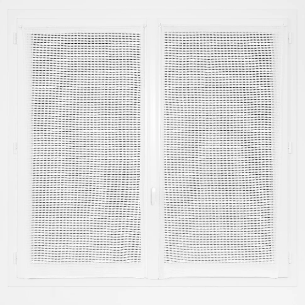 Vitrage tamisant filet passe-tringle finition ourlet blanc H.90 x l.45cm Rocle