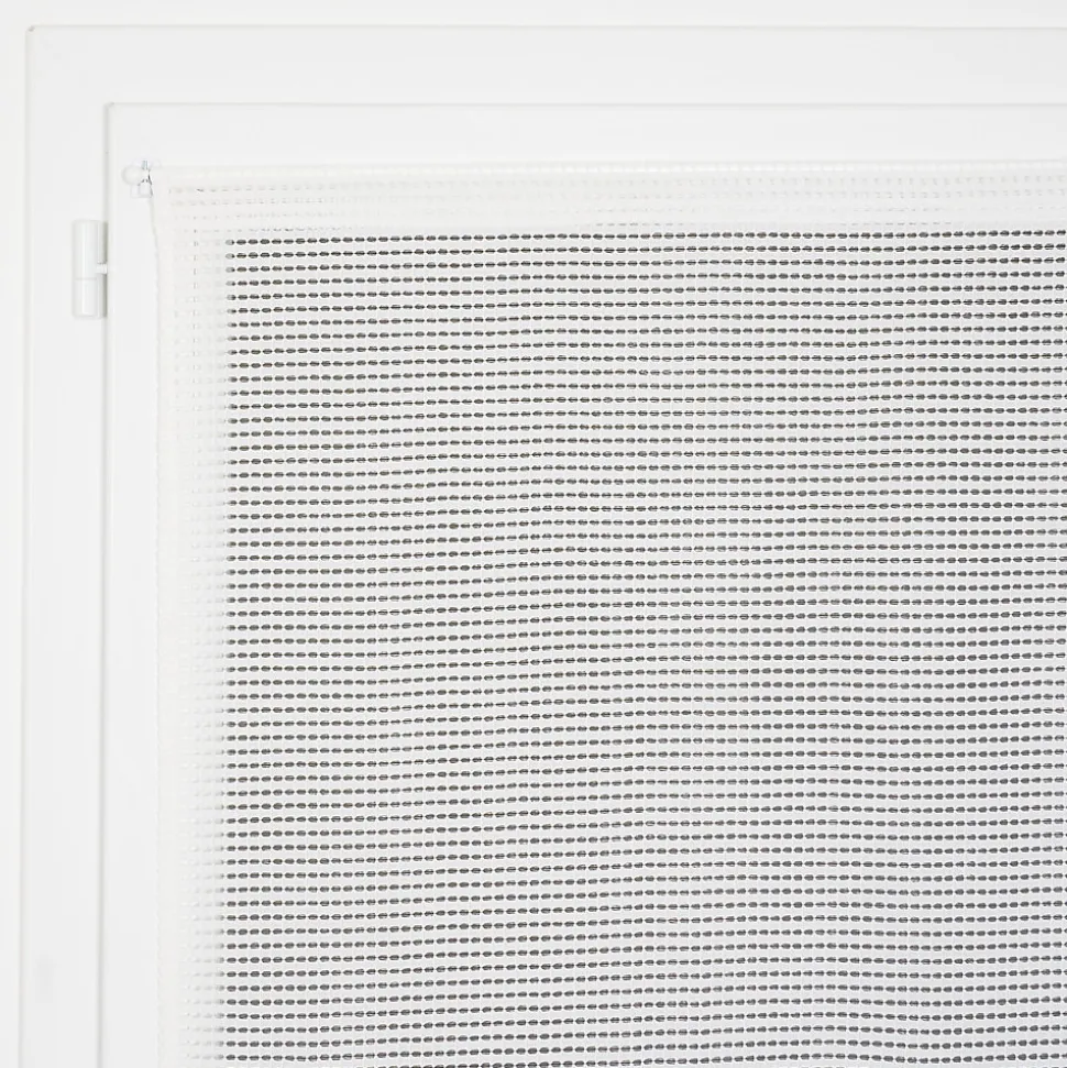 Vitrage tamisant filet passe-tringle finition ourlet blanc H.90 x l.45cm Rocle