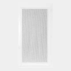 Vitrage tamisant filet passe-tringle finition ourlet blanc H.190 x l.90cm Rocle