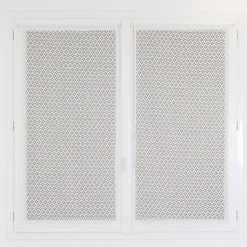 Vitrage tamisant passe-tringle Leslie aspect dentelle blanc H.190 x l.70cm Rocle