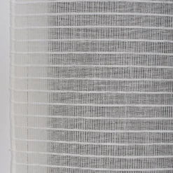 Vitrage tamisant rayures horizontales poly-lin passe-tringle Seraphine blanc H.90 x l.45cm Rocle