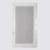 Vitrage tamisant rayures horizontales poly-lin passe-tringle Seraphine blanc H.190 x l.90cm Rocle