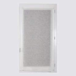 Vitrage tamisant rayures horizontales poly-lin passe-tringle Seraphine blanc H.190 x l.90cm Rocle