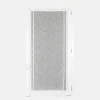 Vitrage tamisant uni avec bande de petits cœurs passe-tringle Mélodie blanc H.190 x l.90cm Rocle