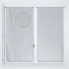 Vitrage tamisant uni poly-lin passe-tringle Gabin gris H.190 x l.70cm Rocle