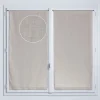 Vitrage tamisant uni poly-lin passe-tringle Gabin blanc H.190 x l.90cm Rocle