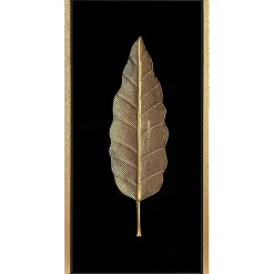 Vitrine décorative plume métal doré l.100 x H.50 cm CM creation