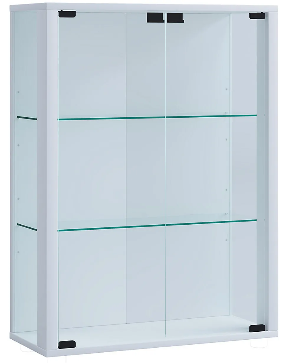 Vitrine murale Udina H. 80 x L. 60 x P. 25 cm Blanc