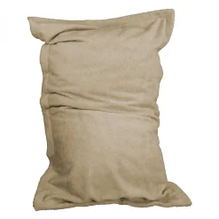 Vivezen - Pouf, fauteuil d'intérieur déhoussable - 90 x 140 cm - Sherpa - Beige - Vivezen
