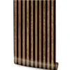 Vlieseline Papier Peint Pour Salon LAMELLES Imitation Bois 53cm x 300cm