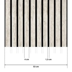 Vlieseline Papier Peint Pour Salon PLANCHES Lamelles Lambris 3D 53cm x 300cm