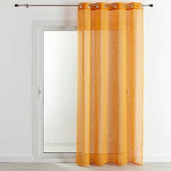 Voilage - Effet lin fluide (140x240 cm - Jaune Ocre)