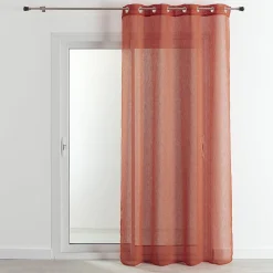 Voilage - Effet lin fluide (140x240 cm - Terracotta)