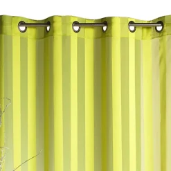 Voilage à rayures tissées (140x240 cm - Vert clair)