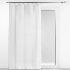Voilage à anneaux 140 x 240 cm Voile tissé Milza Blanc