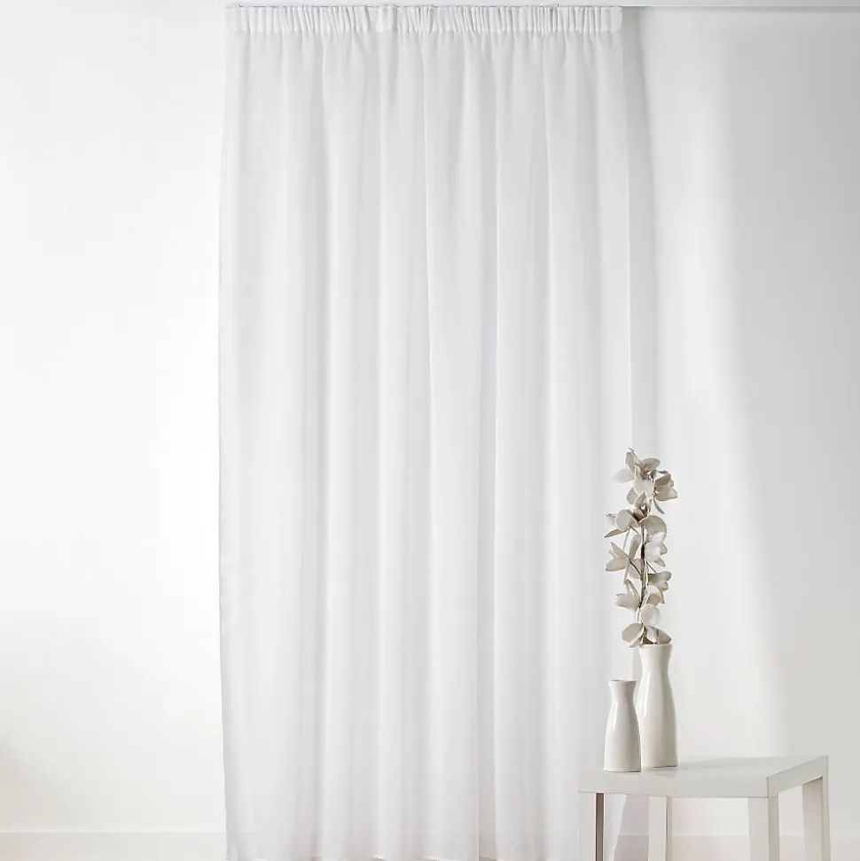 Voilage à Galon Fronceur - Effet Bouclé (240x260 cm - Blanc)