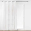 Voilage à œillets effet blanc tissé - 140x240cm - Blanc